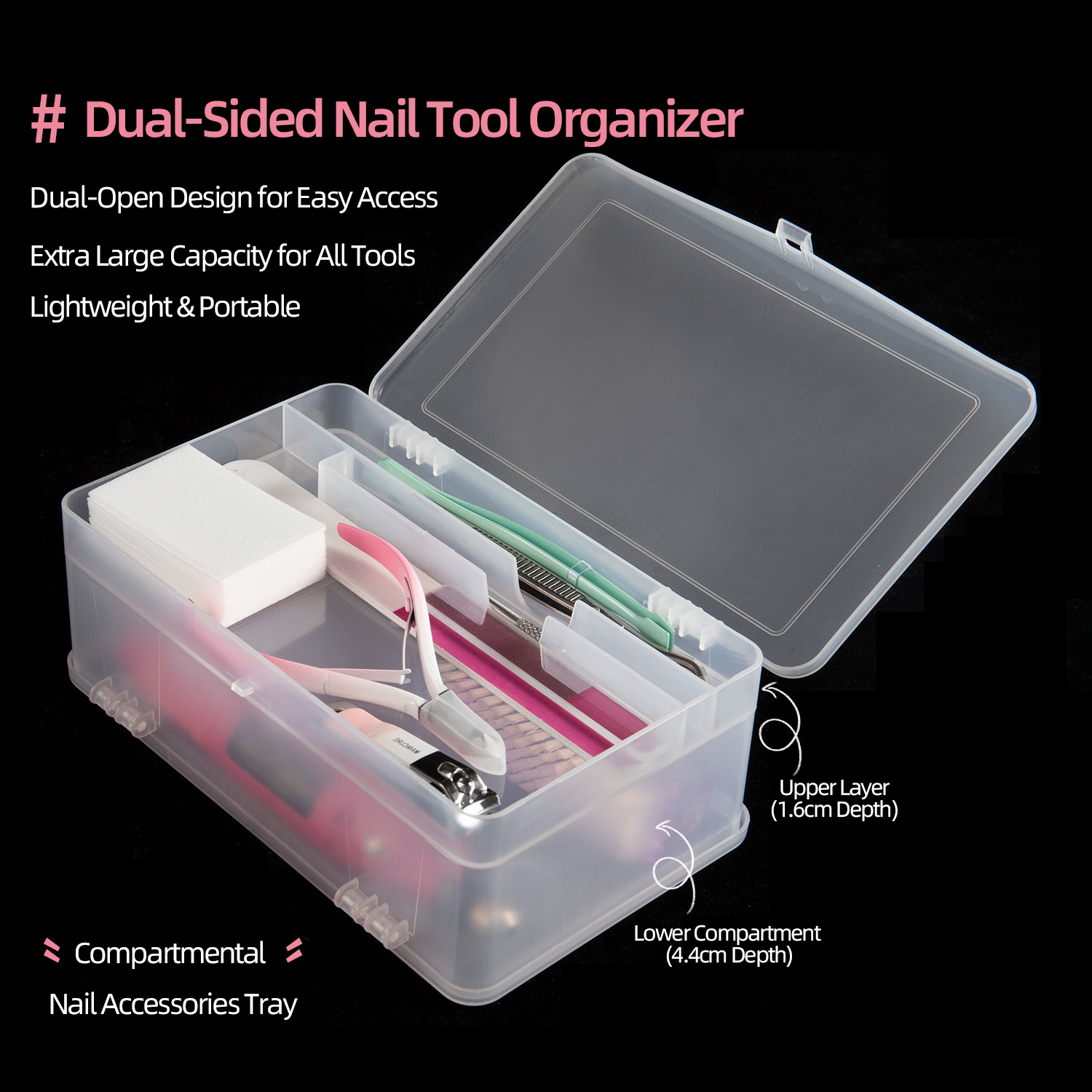Nail Art Kaki - Çift Açık 2 Katmanlı Süper Kapasiteli