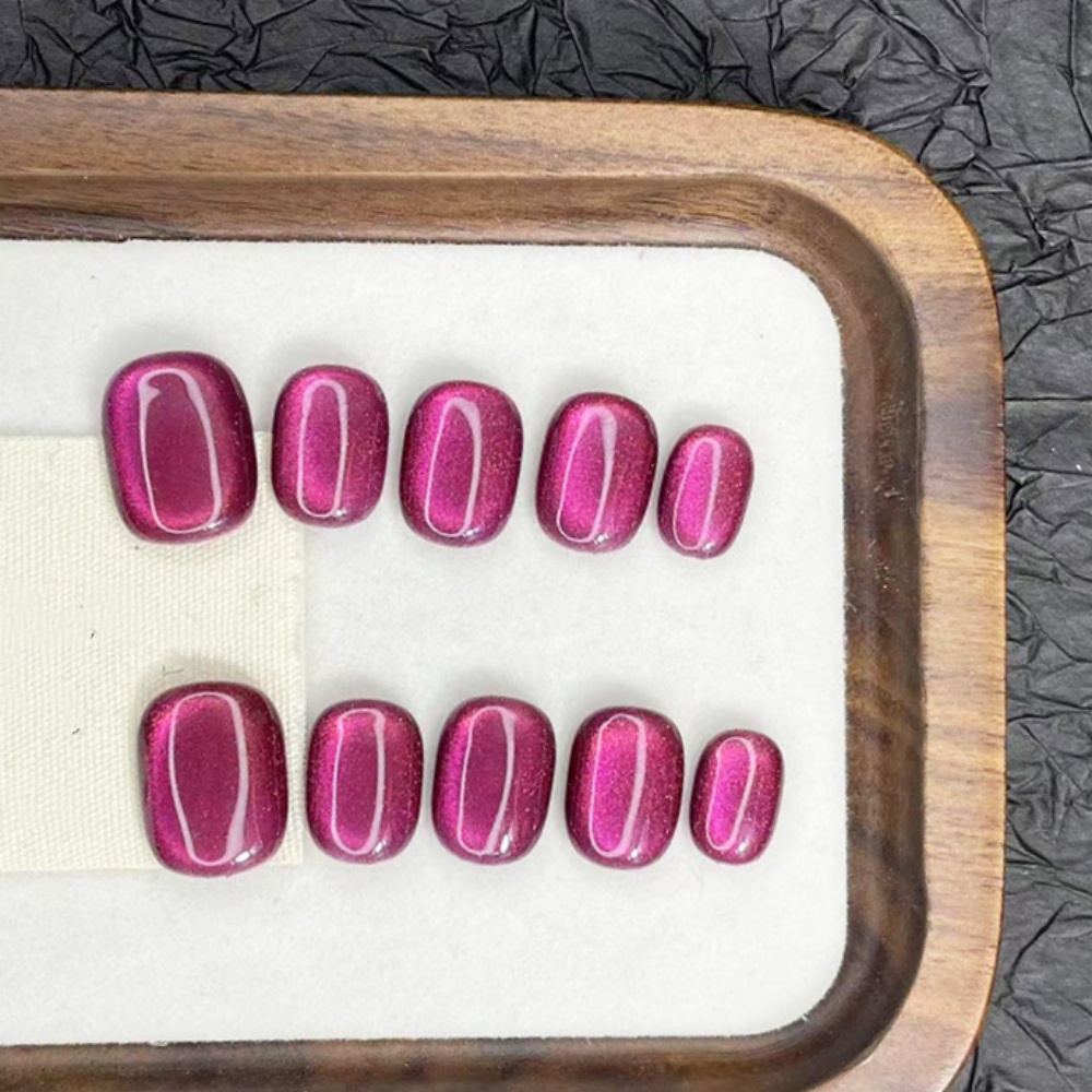 Nail Art Simple - 10 adet Giyilebilir Yaz El Yapımı