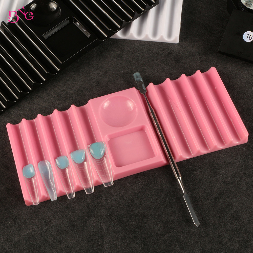 Nail Art Kaki - BNG Çift Bölmeli Plastik Kalemlik, Tırnak
