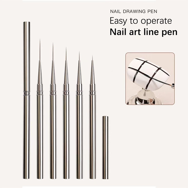 Nail Art Kaki - 1 adet tırnak sanat fırçaları fransız
