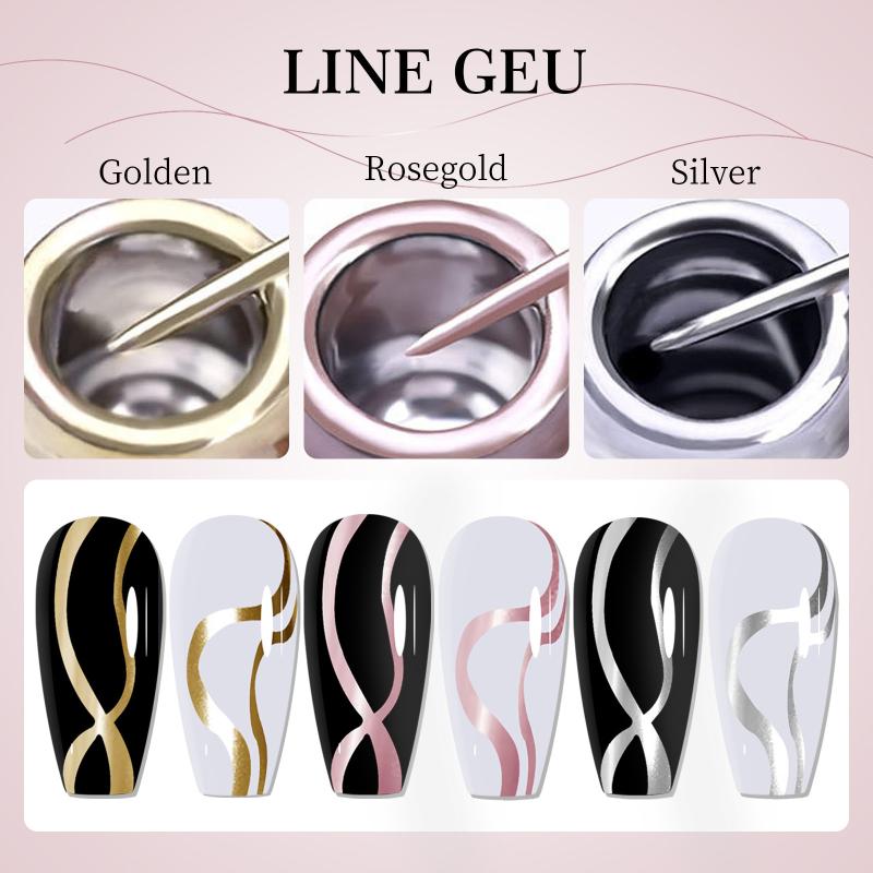 Altın Gümüş Metalik Liner Jel  - Nail Art Chrome incelemesi ve fiyatı