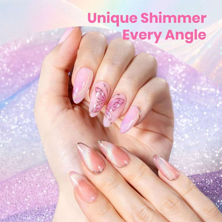 QAZIXU 1/6 Parça Gökkuşağı Ked - Nail Art Cat Eye Pink incelemesi ve fiyatı