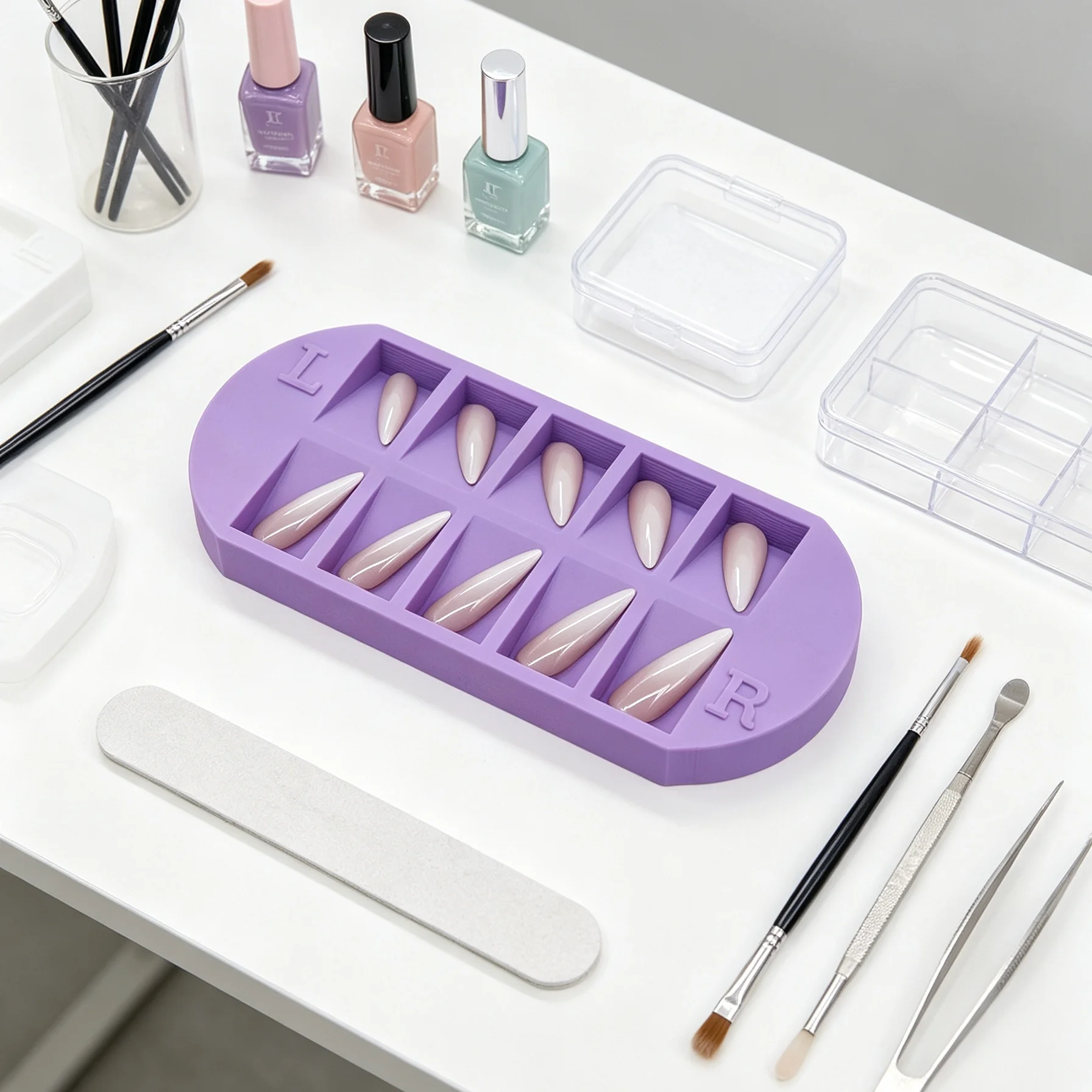 8 Bölmeli Tırnak Ucu Saklama T - Nail Art Kaki incelemesi ve fiyatı