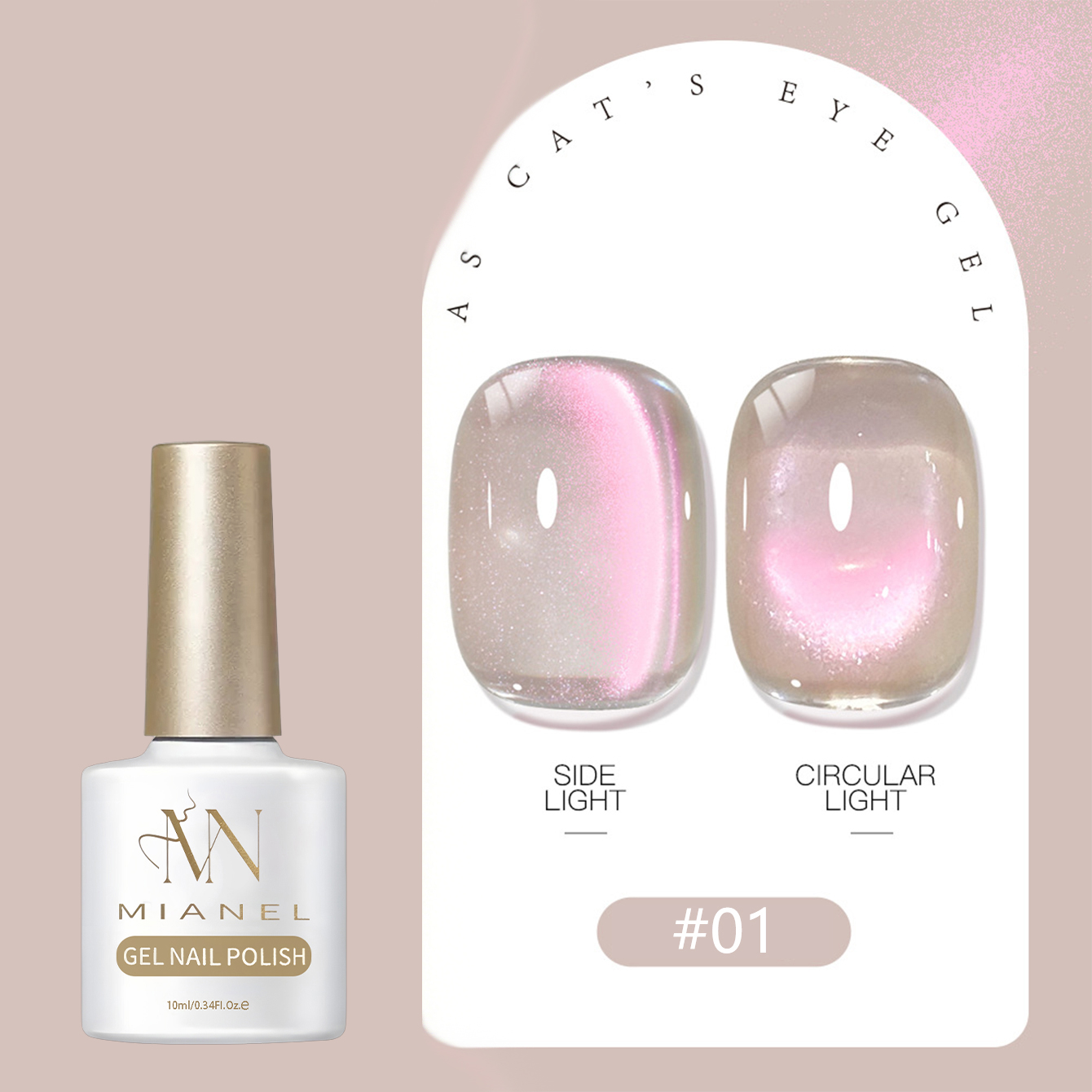 MIANEL Şeffaf Şeftali Nude Pem - Nail Art Cat Eye Pink incelemesi ve fiyatı