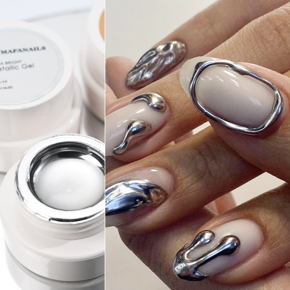 5ml Gümüş Altın Metalik Jel Oj - Nail Art Chrome incelemesi ve fiyatı