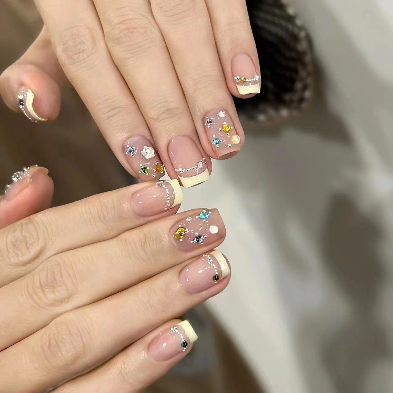 10 adet Kısa Kare Fransız El Y - Nail Art Simple incelemesi ve fiyatı