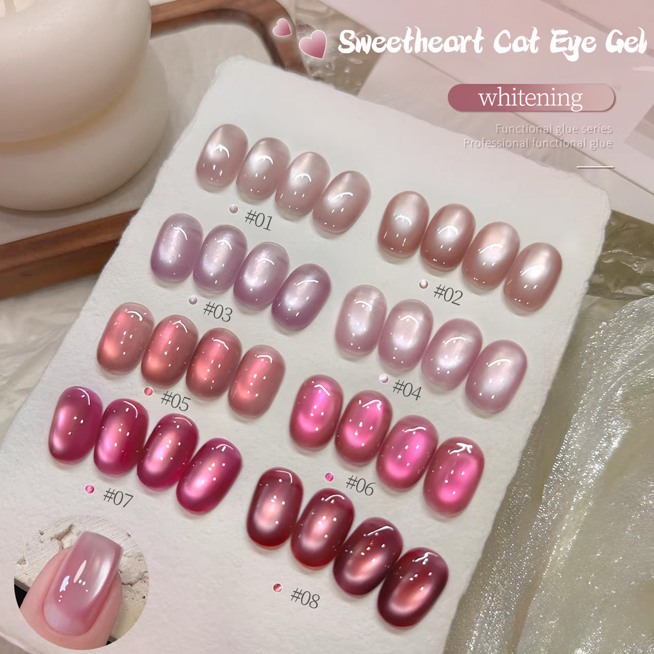 1 adet TC 2026 Yaz Popüler Buz - Nail Art Cat Eye Pink incelemesi ve fiyatı