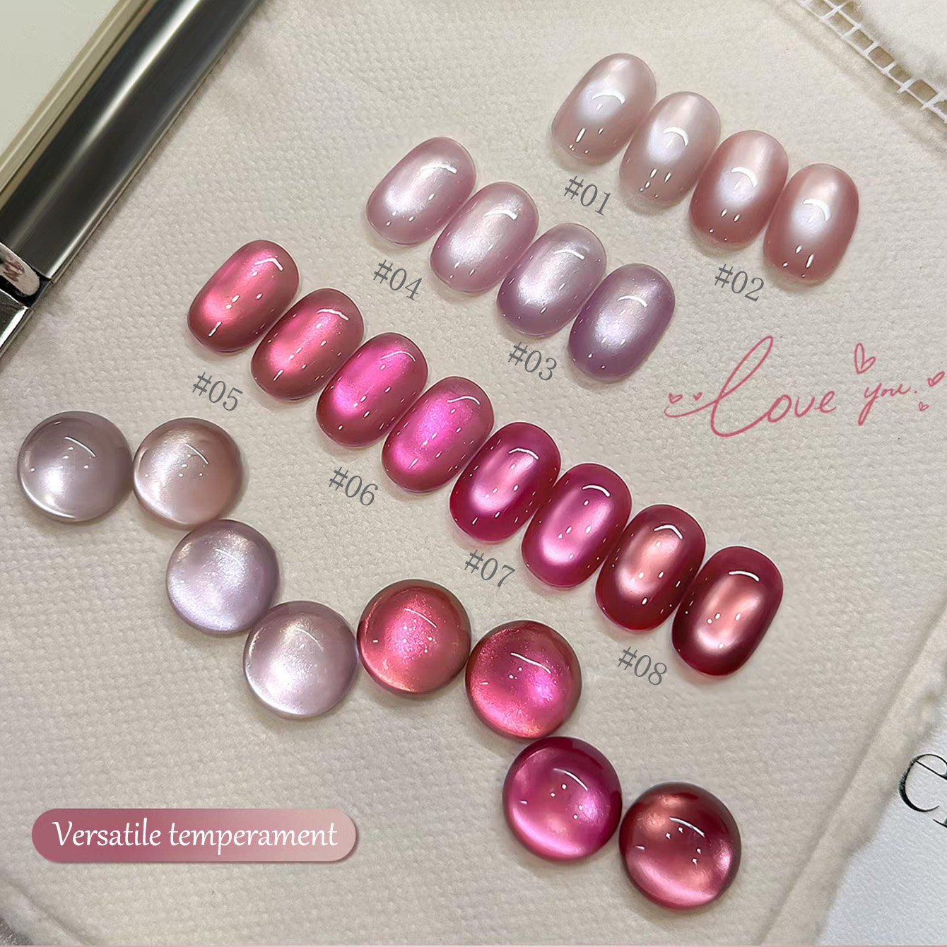 1 adet TC 2026 Yaz Popüler Buz - Nail Art Cat Eye Pink incelemesi ve fiyatı