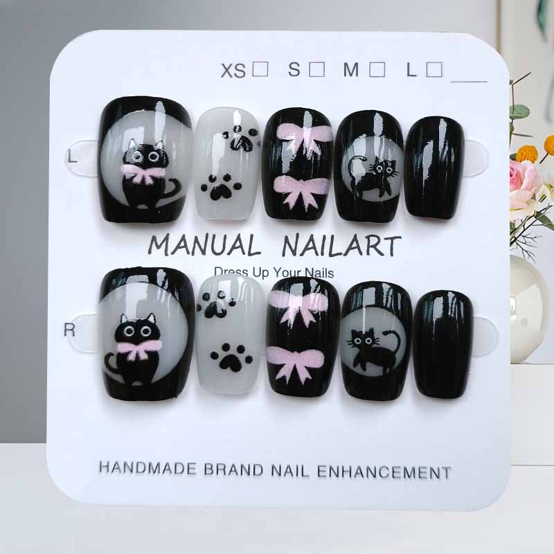 10 Adet Sevimli Karikatür Siya - Nail Art Cat Eye Pink incelemesi ve fiyatı